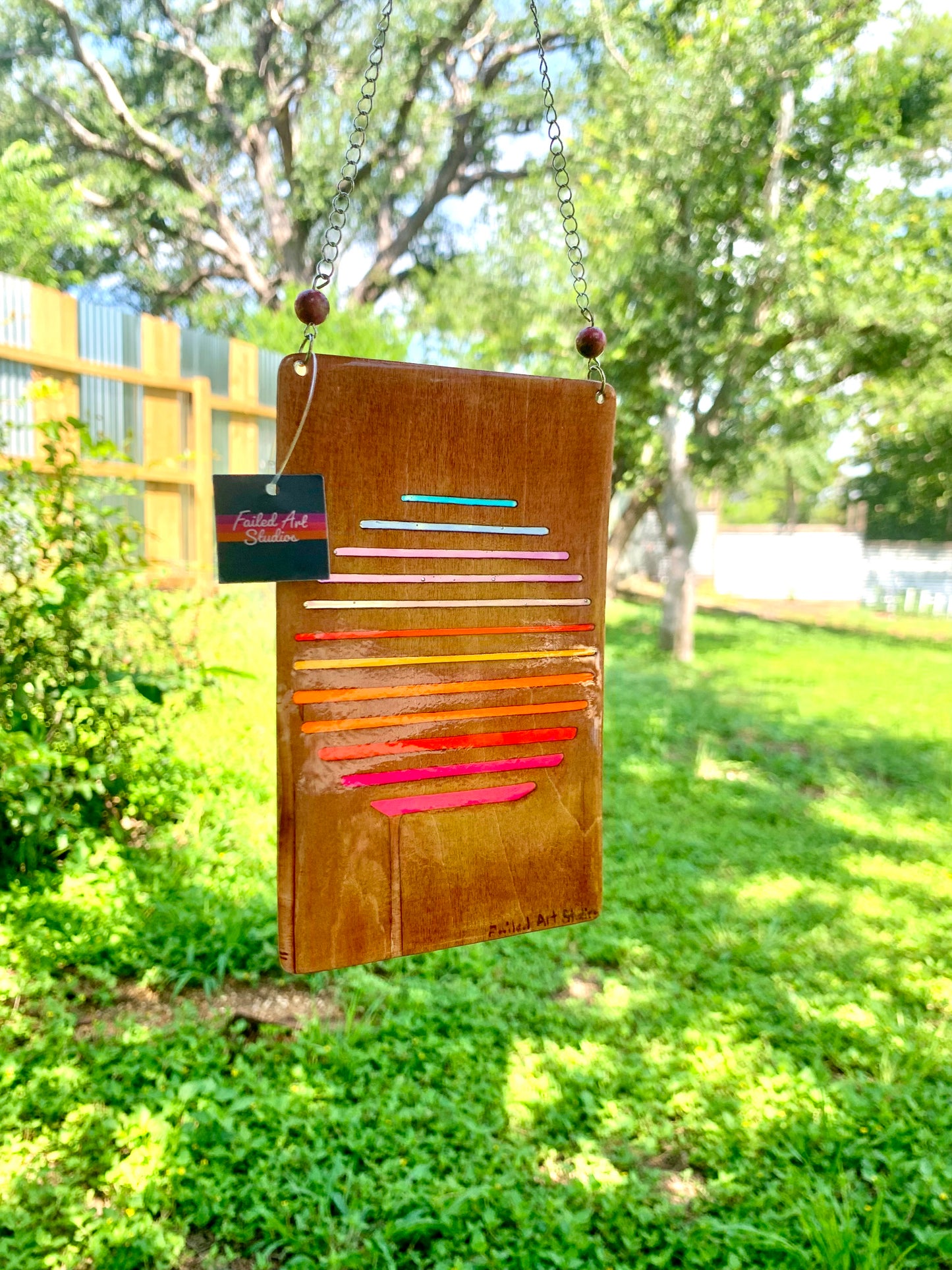 Sun Wood & Resin Sun Catcher - Teak