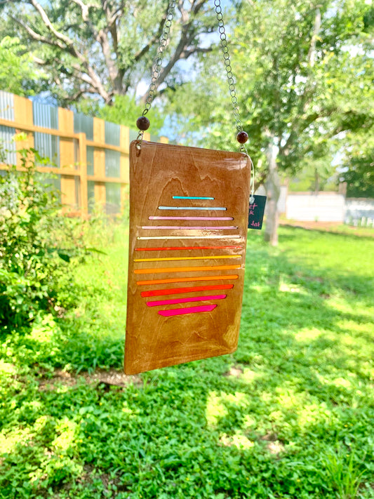 Sun Wood & Resin Sun Catcher - Teak