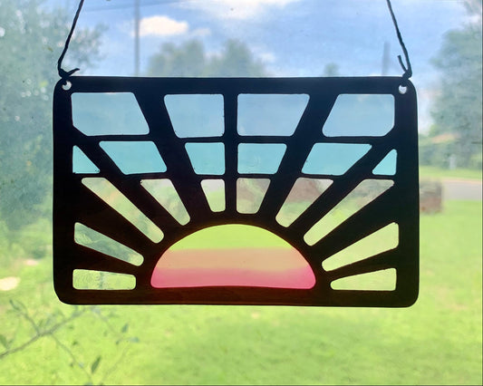Sunrise Wood & Resin Sun Catcher - Rosewood