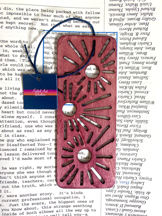 Sunburst Wooden Bookmark - Rosewood
