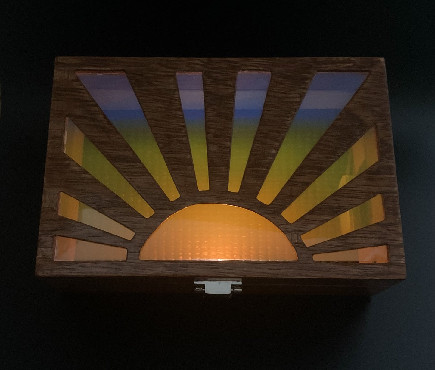 Sunrise Glow Light Wooden Box