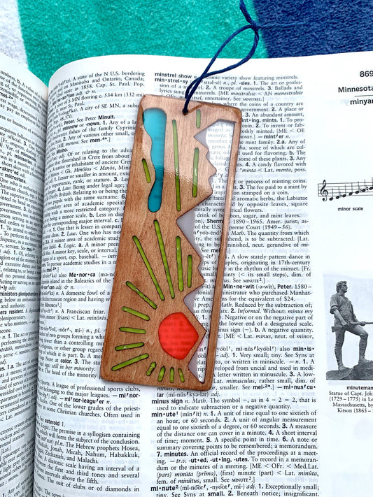 Mountain Sunrise Wood & Resin Bookmark - Teak