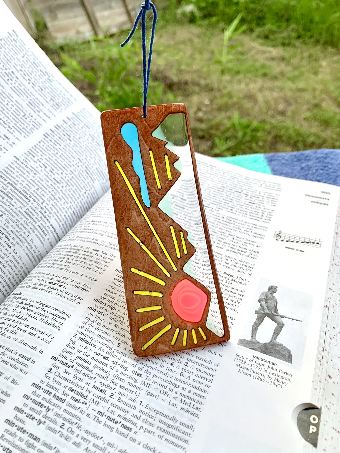 Mountain Sunrise Wood & Resin Bookmark - Blue Peak Teak