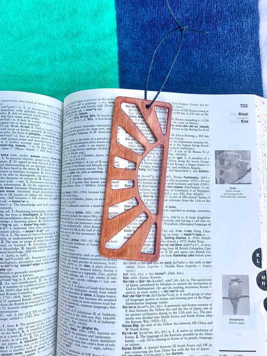 Sunrise Wooden Bookmark - Teak