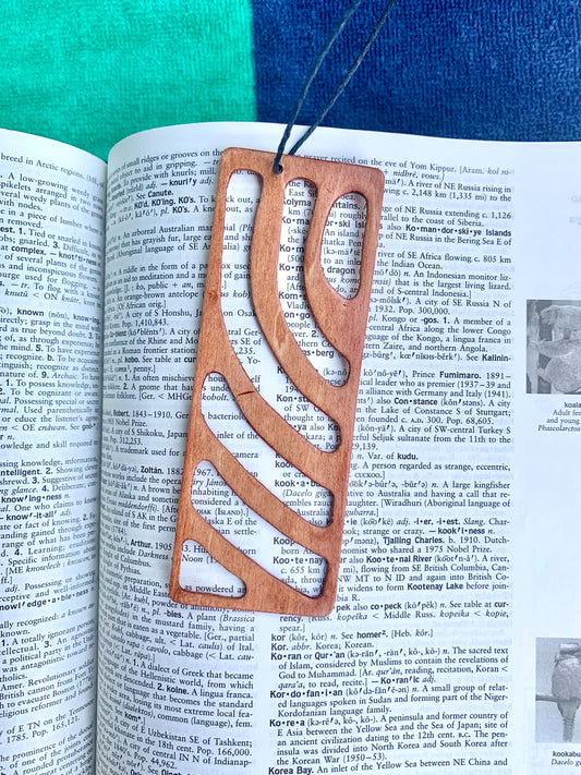 Sunset Vibe Wooden Bookmark - Teak